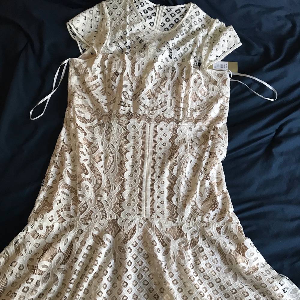 Beautiful Creamy White Lace Dress wedding.